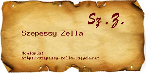 Szepessy Zella névjegykártya